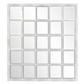 Gfancy Fixtures Rectangular Whitewash Window Pane Tile Mirror GF3094082